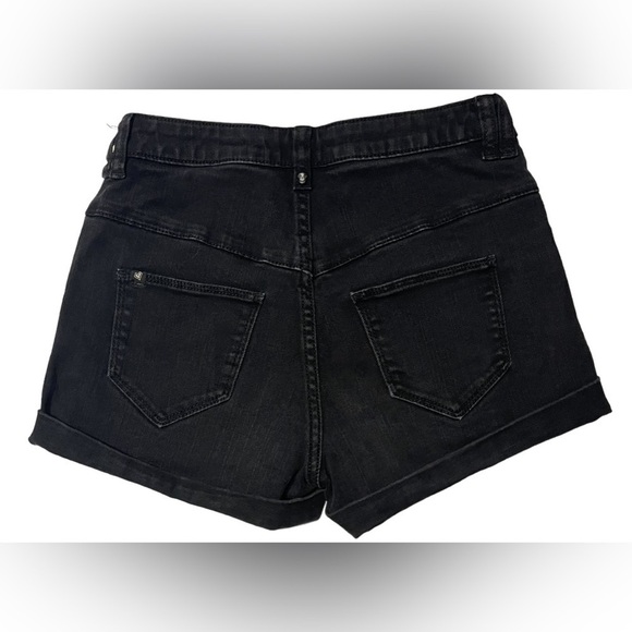 Hot Topic LoveSick Black High Waisted Jean Shorts Juniors Size 1 - Picture 3 of 16